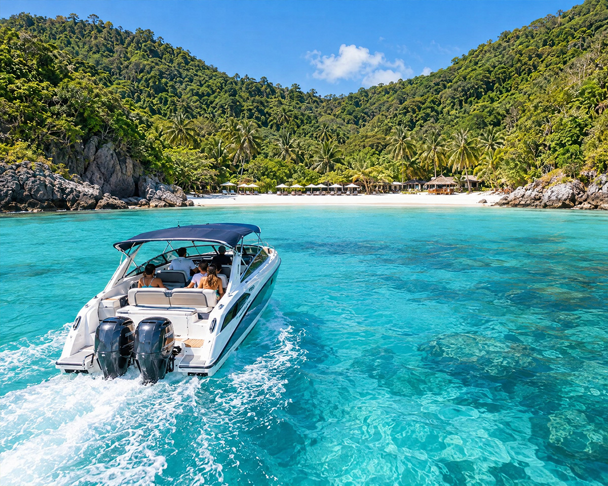 Banana Beach by Speed Boat
